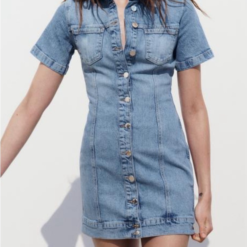 ZARA denim mini dress